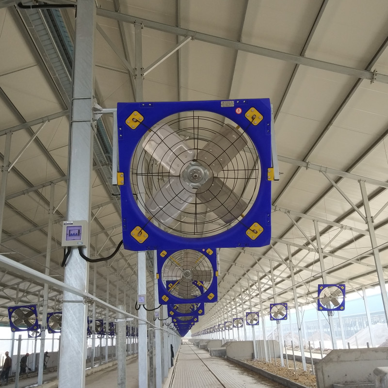 مروحة تدوير 38 بوصة مع 410w / 0.6hp ، 27300m / h تدفق الهواء و 96cm / 38inch شفرة للمساحة الكبيرة