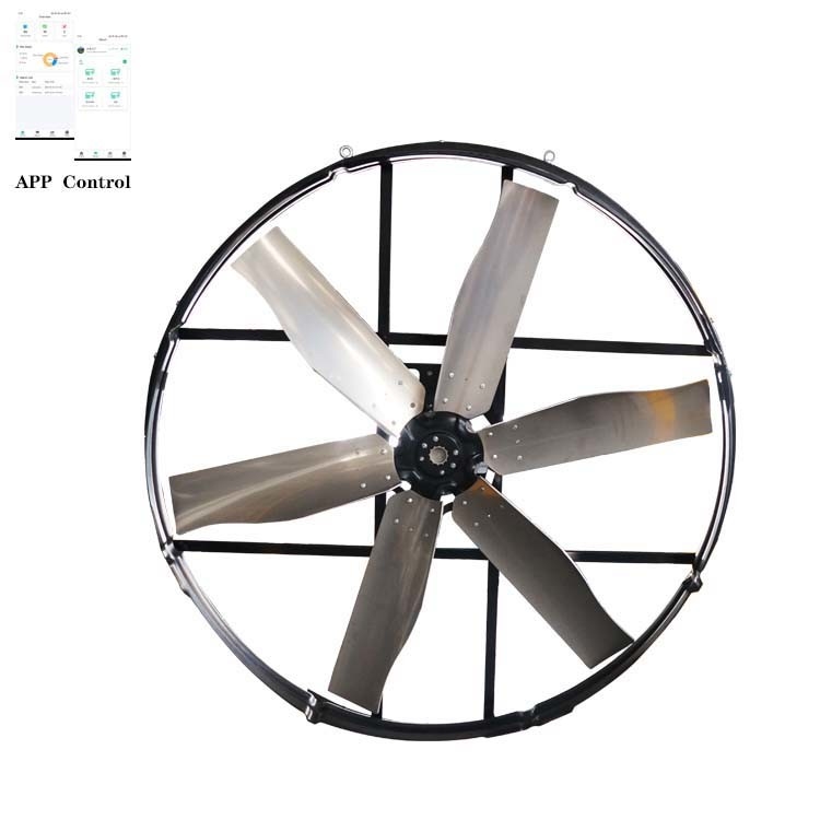 الطاقة 2000W المروحة الصناعية العادم IP55 مستوى الحماية 60mm أنابيب تركيب 345r/min سرعة الدوران