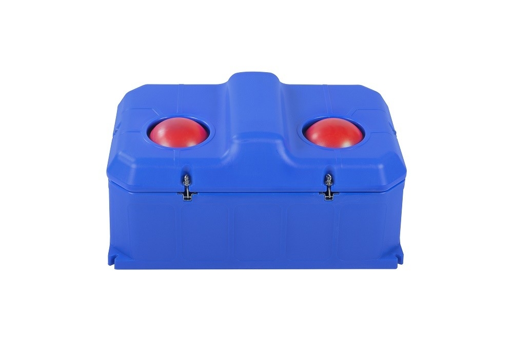 سائل شرب كبير السعة الأزرق 85L للمواشي مع معدل تدفق مدمج في التحكم في درجة الحرارة 450mm ارتفاع الشرب