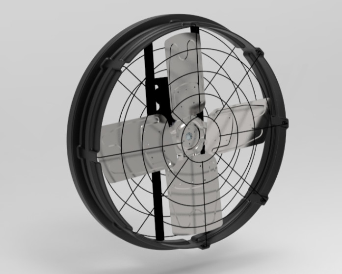 مروحة حظيرة الماشية مع ضوضاء≤69dB 1115*1115*285mm حجم الإطار و 410w قوة الدخول