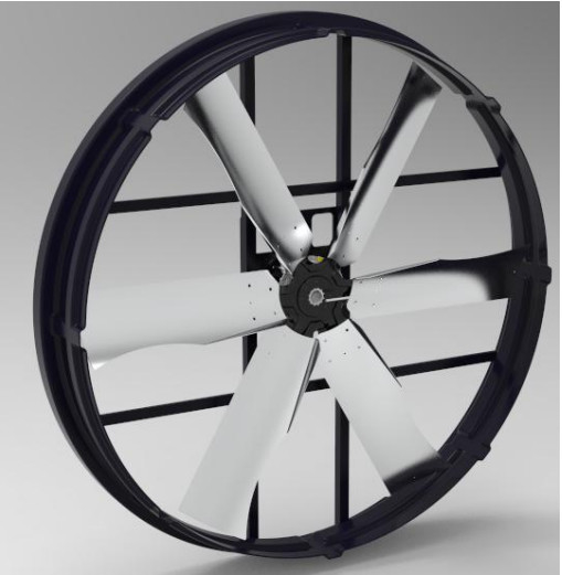 55''المروحة لوحة مع الصناعات الصناعية العادم 66000m3/h تدفق الهواء 1200W الطاقة مستوى ضجيج منخفض وتطبيق واسع