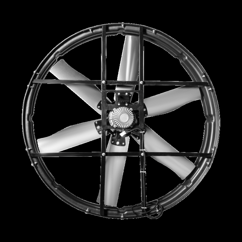 مروحة 2000W 72 مع مستوى حماية IP55 وسرعة الدوران 345r / min لمصادر العادم الصناعية