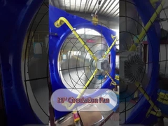 الكفاءة تهوية الماشية المروحة DC المحرك الهادئ التشغيل قشرة الفولاذ المغلفة