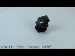 العازلات الصفراء والسوداء من الصلب للسياج الكهربائي